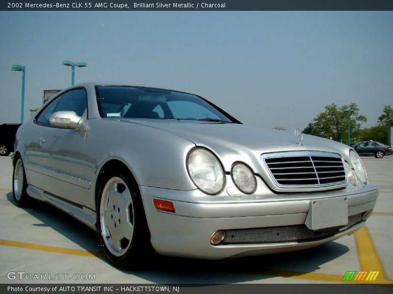 Brilliant Silver Metallic / Charcoal 2002 Mercedes-Benz CLK 55 AMG Coupe
