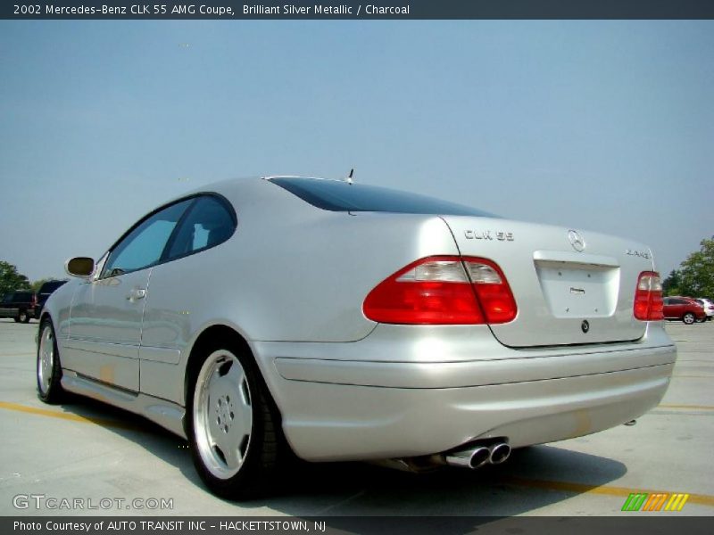 Brilliant Silver Metallic / Charcoal 2002 Mercedes-Benz CLK 55 AMG Coupe