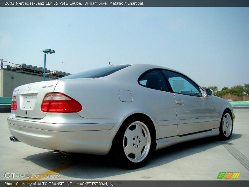 Brilliant Silver Metallic / Charcoal 2002 Mercedes-Benz CLK 55 AMG Coupe
