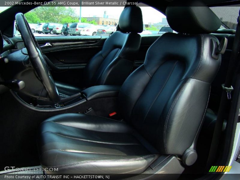 Brilliant Silver Metallic / Charcoal 2002 Mercedes-Benz CLK 55 AMG Coupe