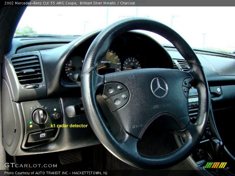Brilliant Silver Metallic / Charcoal 2002 Mercedes-Benz CLK 55 AMG Coupe