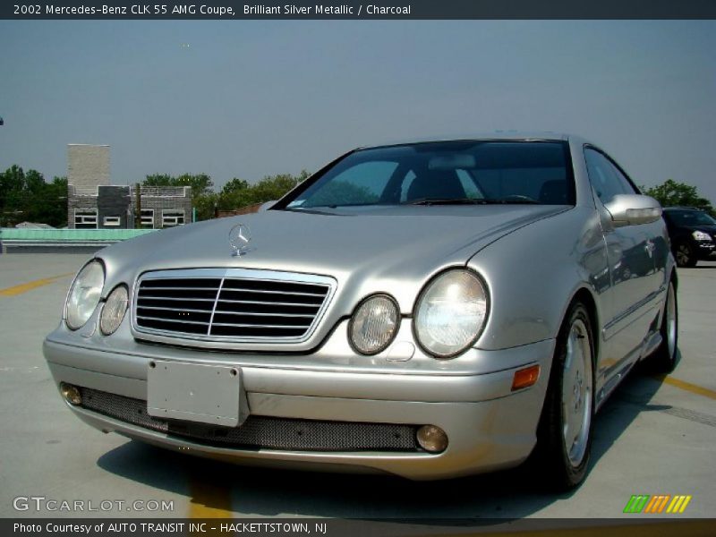 Brilliant Silver Metallic / Charcoal 2002 Mercedes-Benz CLK 55 AMG Coupe