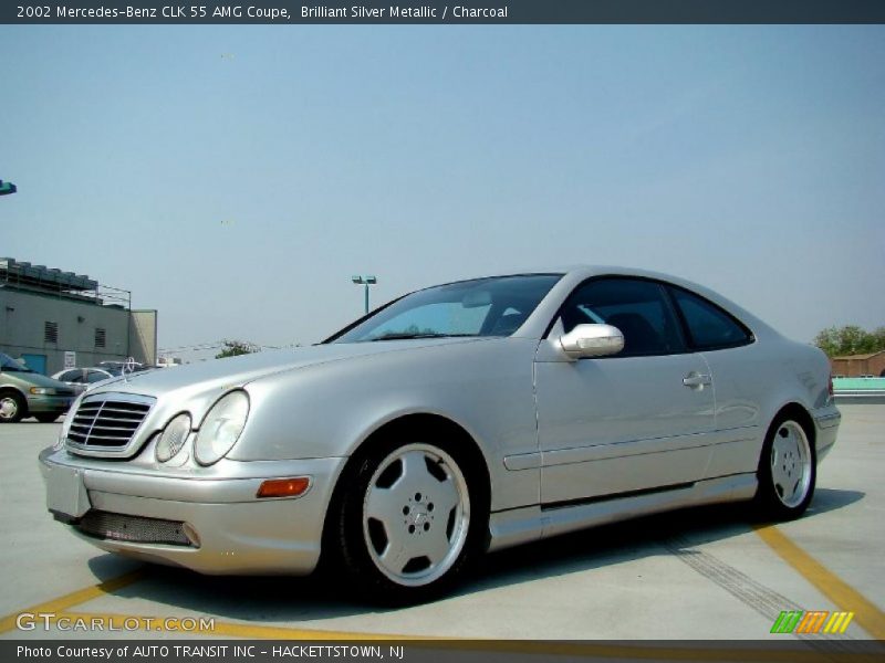Brilliant Silver Metallic / Charcoal 2002 Mercedes-Benz CLK 55 AMG Coupe