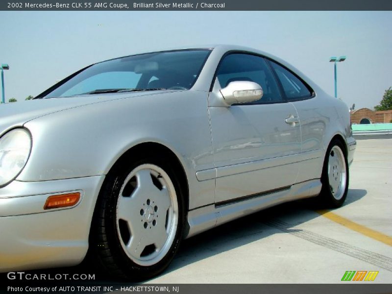 Brilliant Silver Metallic / Charcoal 2002 Mercedes-Benz CLK 55 AMG Coupe