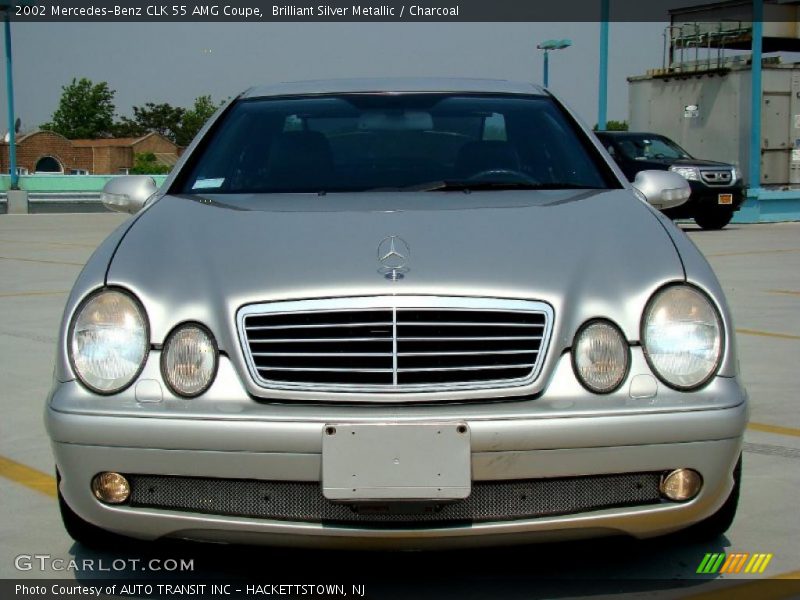 Brilliant Silver Metallic / Charcoal 2002 Mercedes-Benz CLK 55 AMG Coupe