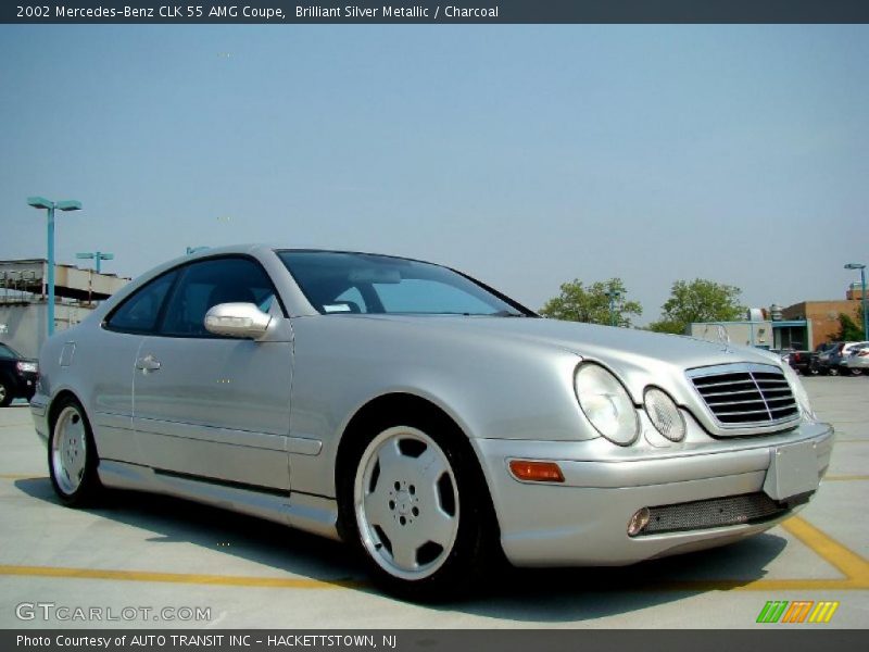 Brilliant Silver Metallic / Charcoal 2002 Mercedes-Benz CLK 55 AMG Coupe