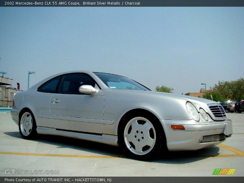 Brilliant Silver Metallic / Charcoal 2002 Mercedes-Benz CLK 55 AMG Coupe