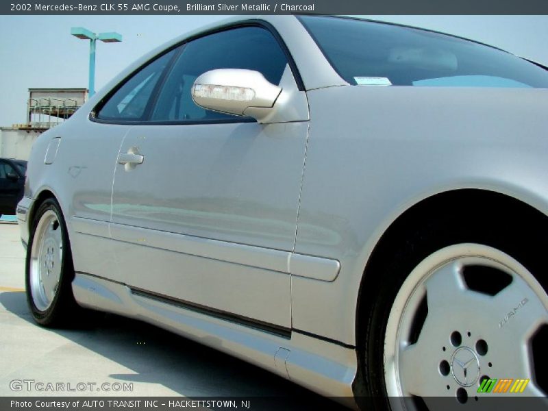 Brilliant Silver Metallic / Charcoal 2002 Mercedes-Benz CLK 55 AMG Coupe