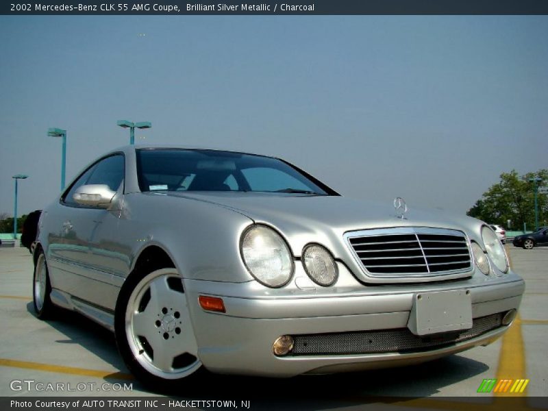 Brilliant Silver Metallic / Charcoal 2002 Mercedes-Benz CLK 55 AMG Coupe