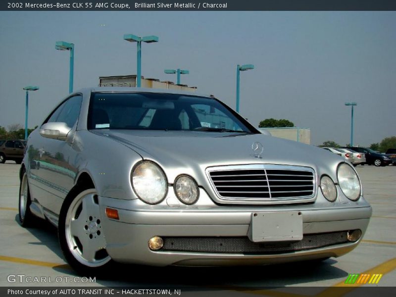 Brilliant Silver Metallic / Charcoal 2002 Mercedes-Benz CLK 55 AMG Coupe