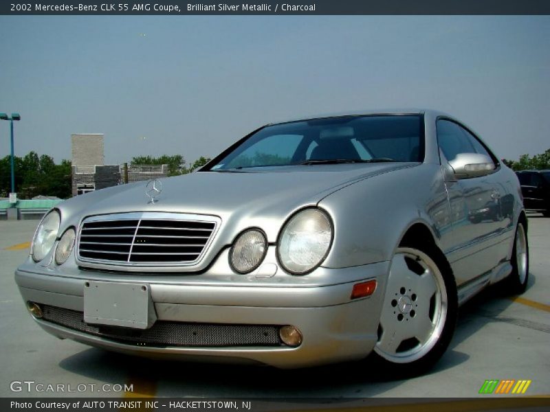 Brilliant Silver Metallic / Charcoal 2002 Mercedes-Benz CLK 55 AMG Coupe