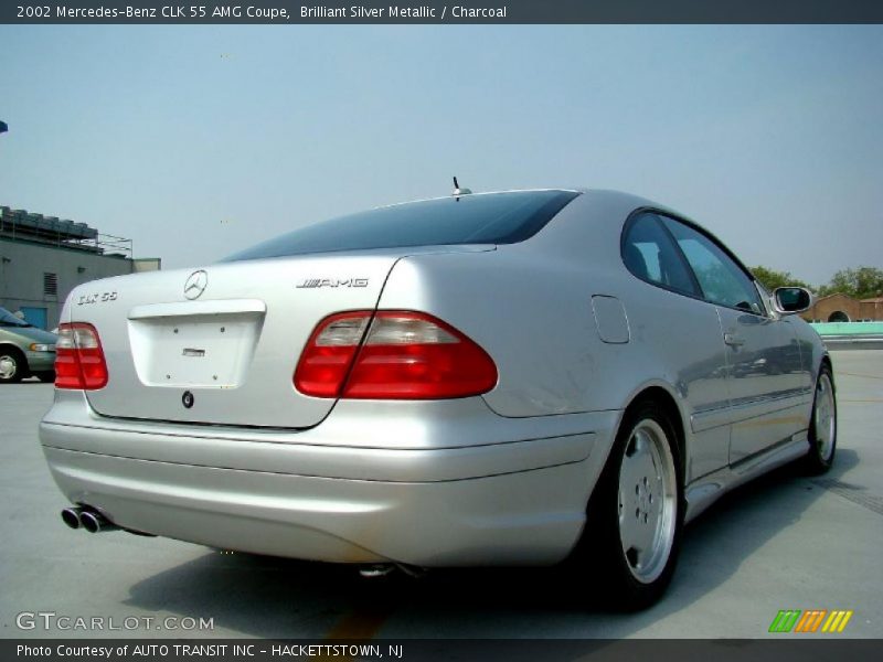 Brilliant Silver Metallic / Charcoal 2002 Mercedes-Benz CLK 55 AMG Coupe
