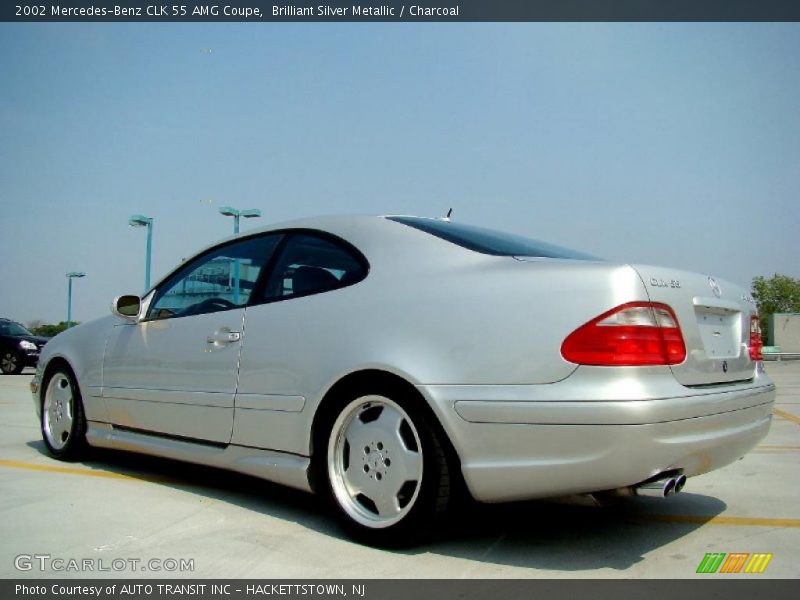 Brilliant Silver Metallic / Charcoal 2002 Mercedes-Benz CLK 55 AMG Coupe