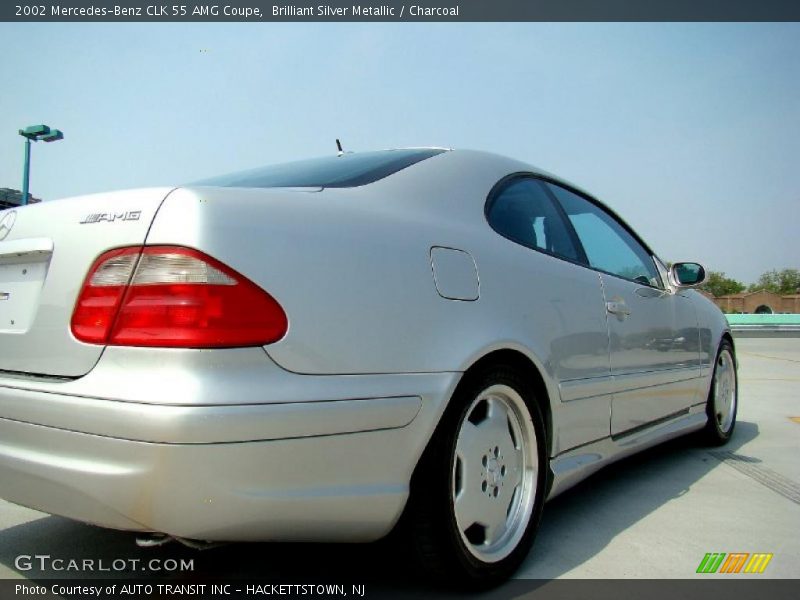 Brilliant Silver Metallic / Charcoal 2002 Mercedes-Benz CLK 55 AMG Coupe