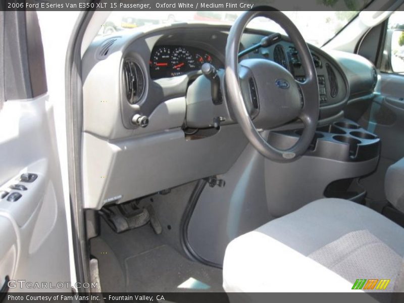 Oxford White / Medium Flint Grey 2006 Ford E Series Van E350 XLT 15 Passenger