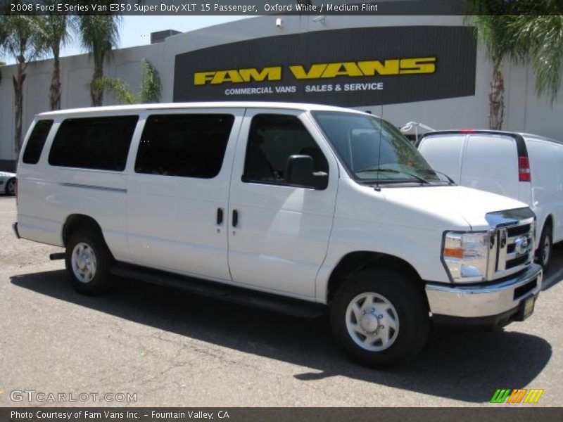 Oxford White / Medium Flint 2008 Ford E Series Van E350 Super Duty XLT 15 Passenger