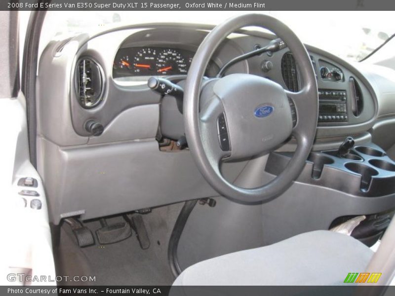 Oxford White / Medium Flint 2008 Ford E Series Van E350 Super Duty XLT 15 Passenger