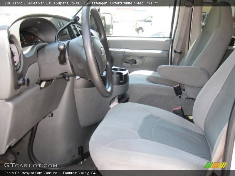 Oxford White / Medium Flint 2008 Ford E Series Van E350 Super Duty XLT 15 Passenger