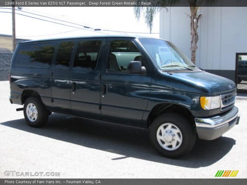 Deep Forest Green Metallic / Beige 1998 Ford E Series Van E350 XLT Passenger