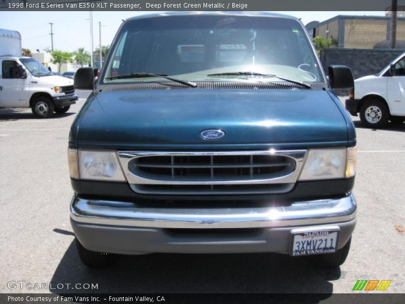 Deep Forest Green Metallic / Beige 1998 Ford E Series Van E350 XLT Passenger