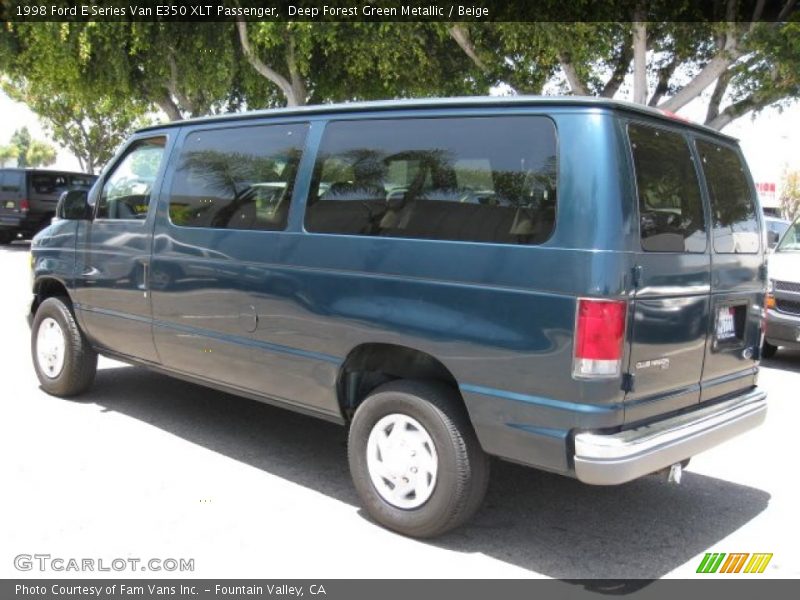 Deep Forest Green Metallic / Beige 1998 Ford E Series Van E350 XLT Passenger