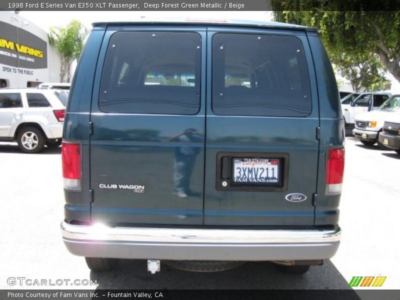 Deep Forest Green Metallic / Beige 1998 Ford E Series Van E350 XLT Passenger