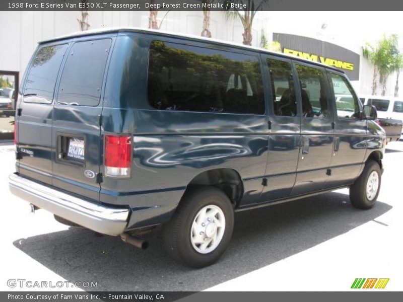 Deep Forest Green Metallic / Beige 1998 Ford E Series Van E350 XLT Passenger