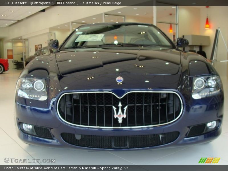Blu Oceano (Blue Metallic) / Pearl Beige 2011 Maserati Quattroporte S