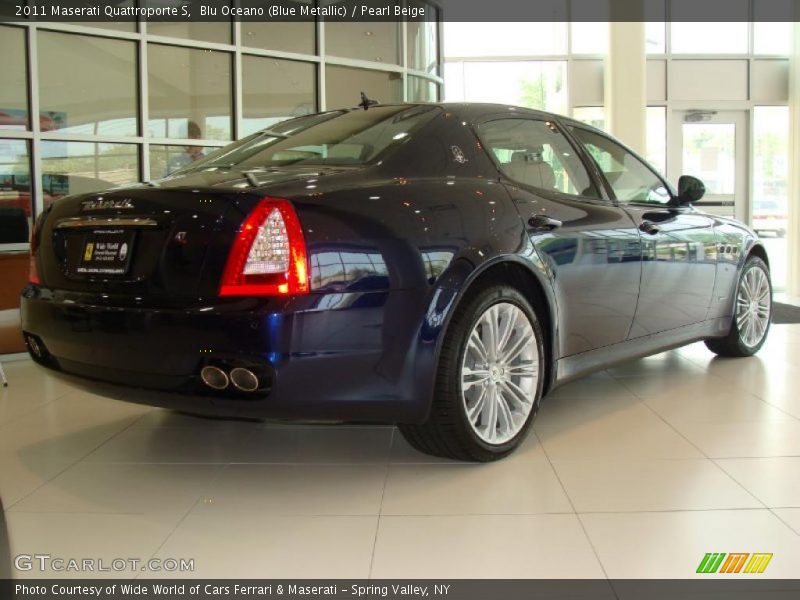 Blu Oceano (Blue Metallic) / Pearl Beige 2011 Maserati Quattroporte S