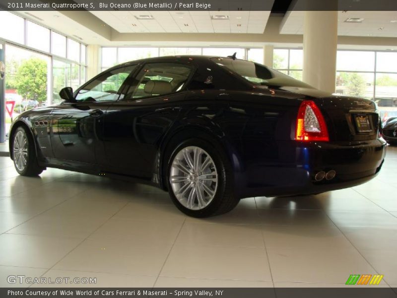 Blu Oceano (Blue Metallic) / Pearl Beige 2011 Maserati Quattroporte S