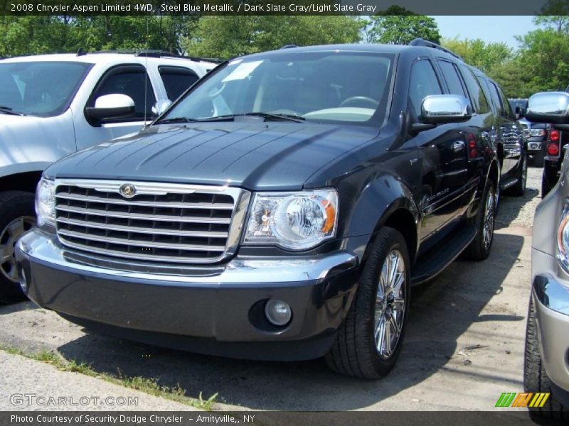Steel Blue Metallic / Dark Slate Gray/Light Slate Gray 2008 Chrysler Aspen Limited 4WD