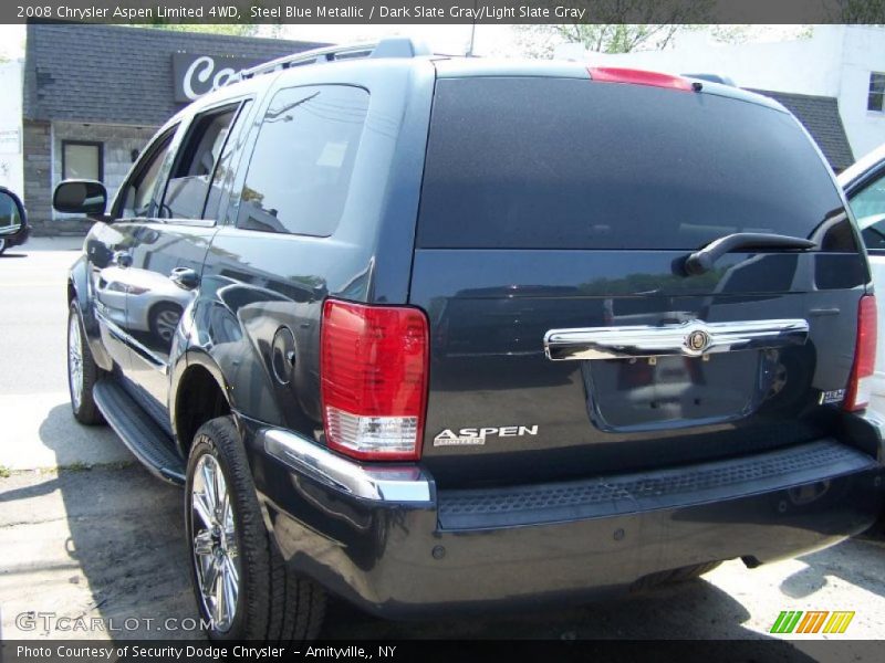 Steel Blue Metallic / Dark Slate Gray/Light Slate Gray 2008 Chrysler Aspen Limited 4WD
