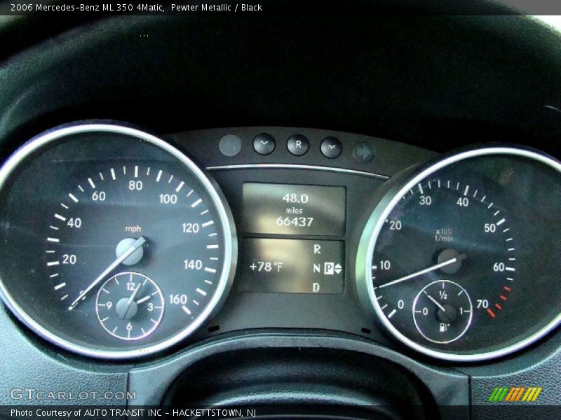 Pewter Metallic / Black 2006 Mercedes-Benz ML 350 4Matic