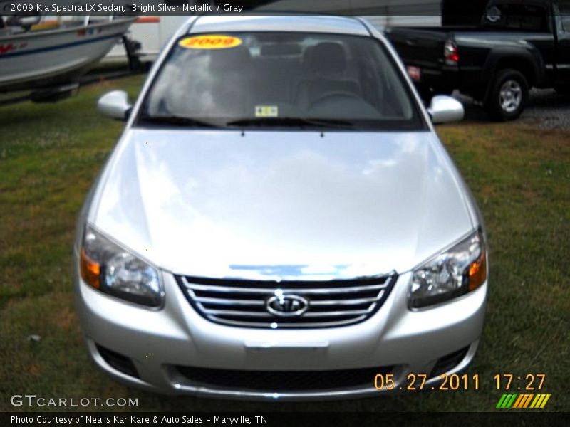 Bright Silver Metallic / Gray 2009 Kia Spectra LX Sedan