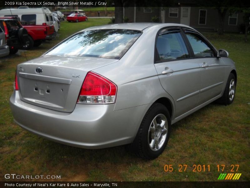 Bright Silver Metallic / Gray 2009 Kia Spectra LX Sedan