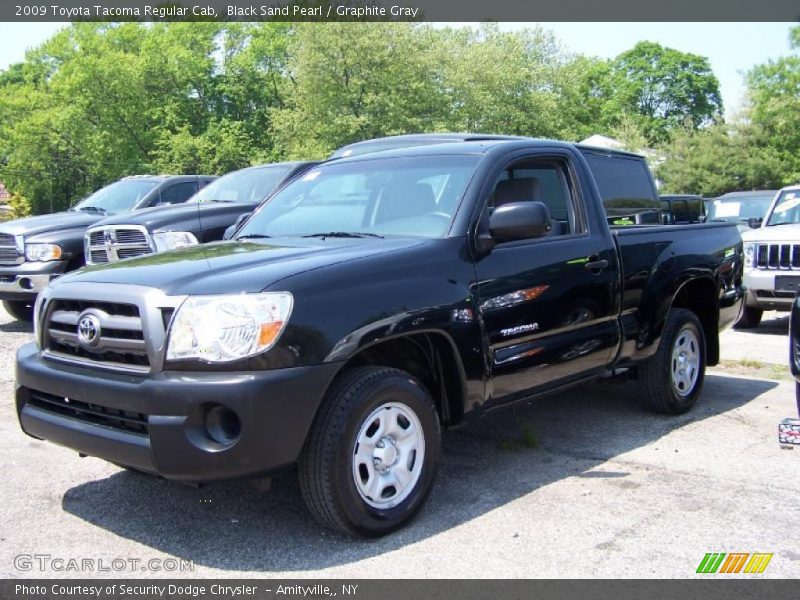 Black Sand Pearl / Graphite Gray 2009 Toyota Tacoma Regular Cab