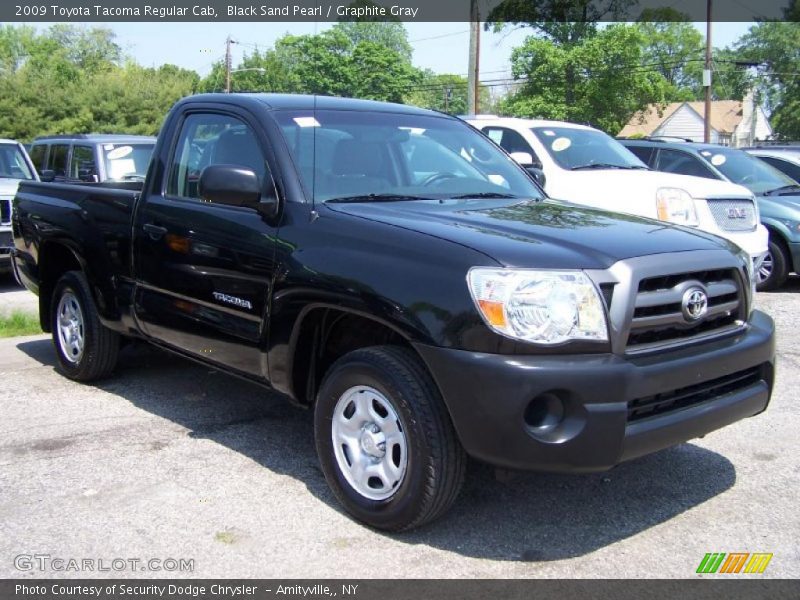 Black Sand Pearl / Graphite Gray 2009 Toyota Tacoma Regular Cab