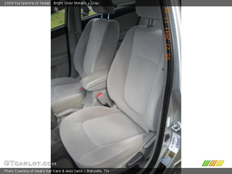 Bright Silver Metallic / Gray 2009 Kia Spectra LX Sedan