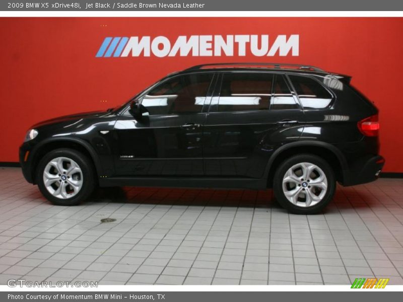 Jet Black / Saddle Brown Nevada Leather 2009 BMW X5 xDrive48i