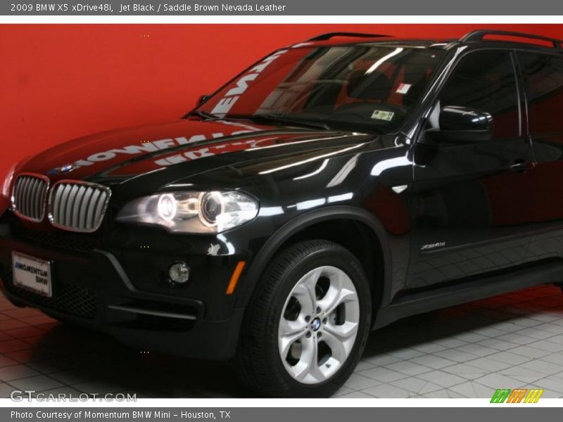 Jet Black / Saddle Brown Nevada Leather 2009 BMW X5 xDrive48i