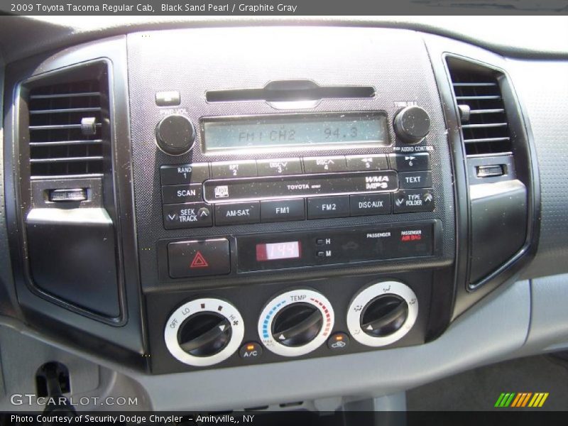 Black Sand Pearl / Graphite Gray 2009 Toyota Tacoma Regular Cab
