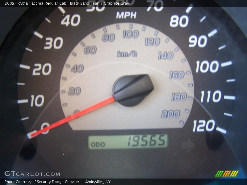 Black Sand Pearl / Graphite Gray 2009 Toyota Tacoma Regular Cab