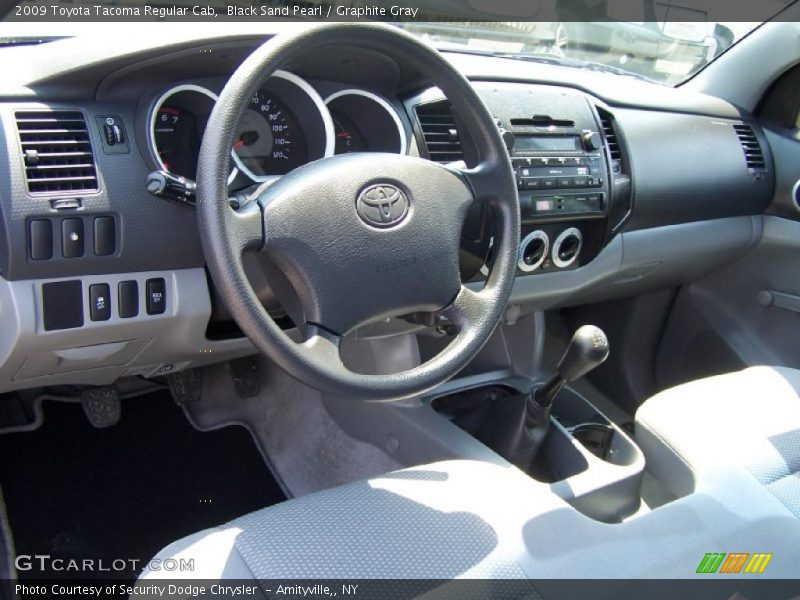 Black Sand Pearl / Graphite Gray 2009 Toyota Tacoma Regular Cab