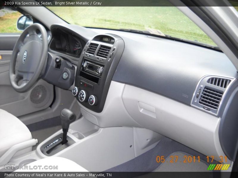 Bright Silver Metallic / Gray 2009 Kia Spectra LX Sedan