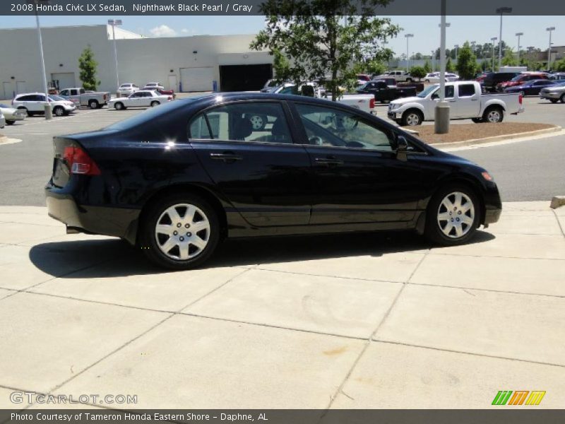 Nighthawk Black Pearl / Gray 2008 Honda Civic LX Sedan