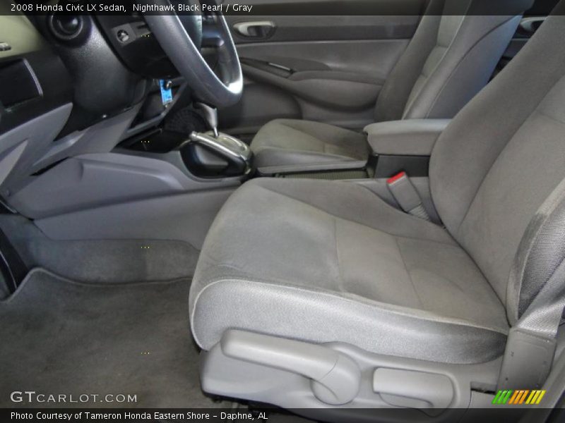 Nighthawk Black Pearl / Gray 2008 Honda Civic LX Sedan