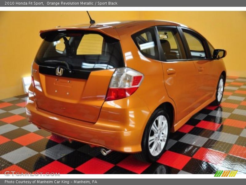 Orange Revolution Metallic / Sport Black 2010 Honda Fit Sport