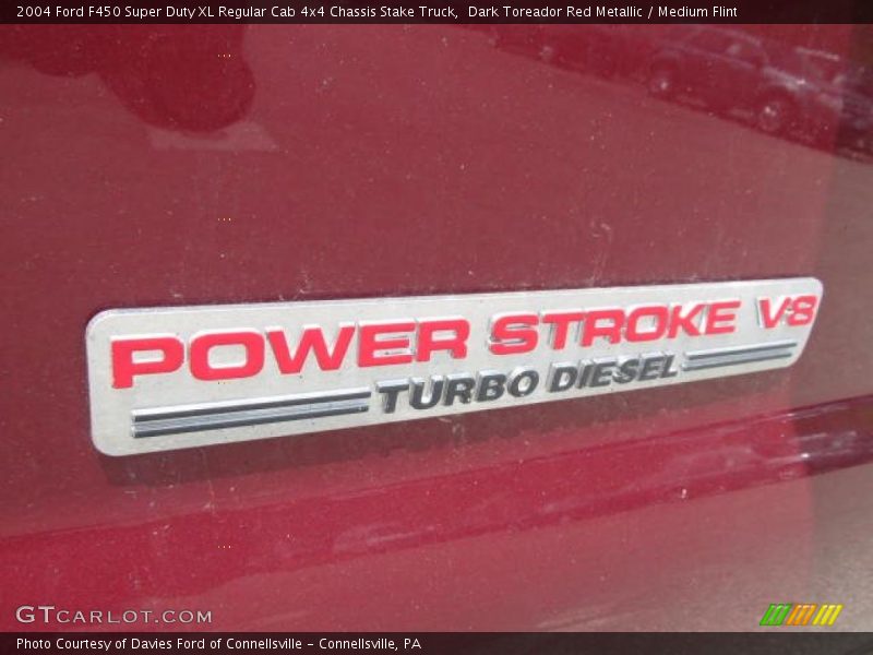 Dark Toreador Red Metallic / Medium Flint 2004 Ford F450 Super Duty XL Regular Cab 4x4 Chassis Stake Truck