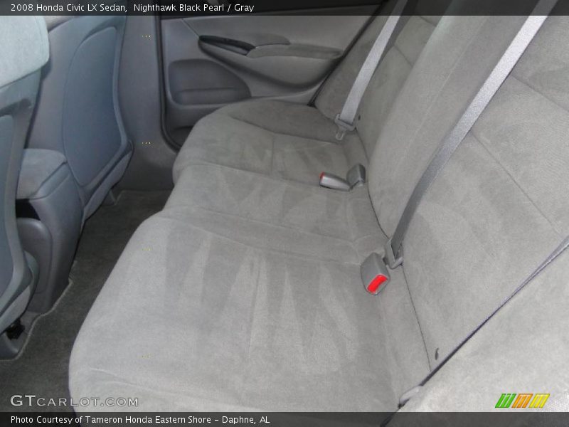 Nighthawk Black Pearl / Gray 2008 Honda Civic LX Sedan