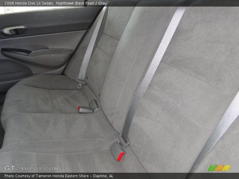 Nighthawk Black Pearl / Gray 2008 Honda Civic LX Sedan